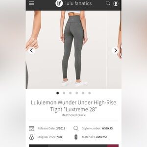 Lululemon wunder under